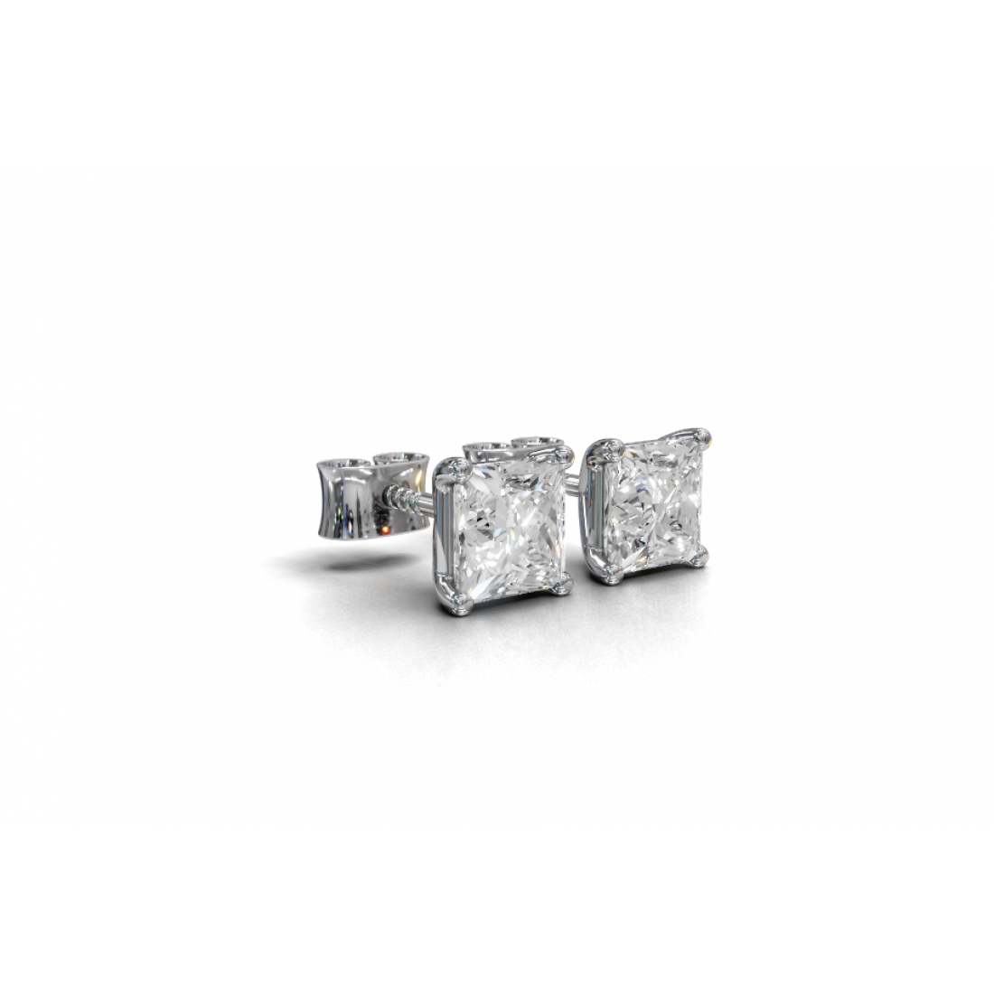 Princess-Cut Diamond Stud Earrings Princess-Cut Diamond Stud Earrings