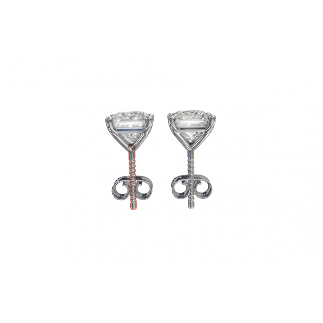 Princess-Cut Diamond Stud Earrings Princess-Cut Diamond Stud Earrings