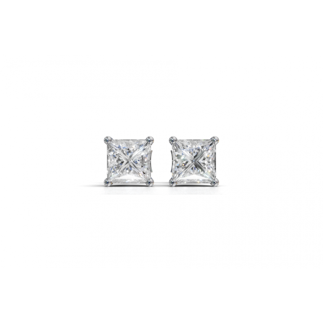 Princess-Cut Diamond Stud Earrings Princess-Cut Diamond Stud Earrings
