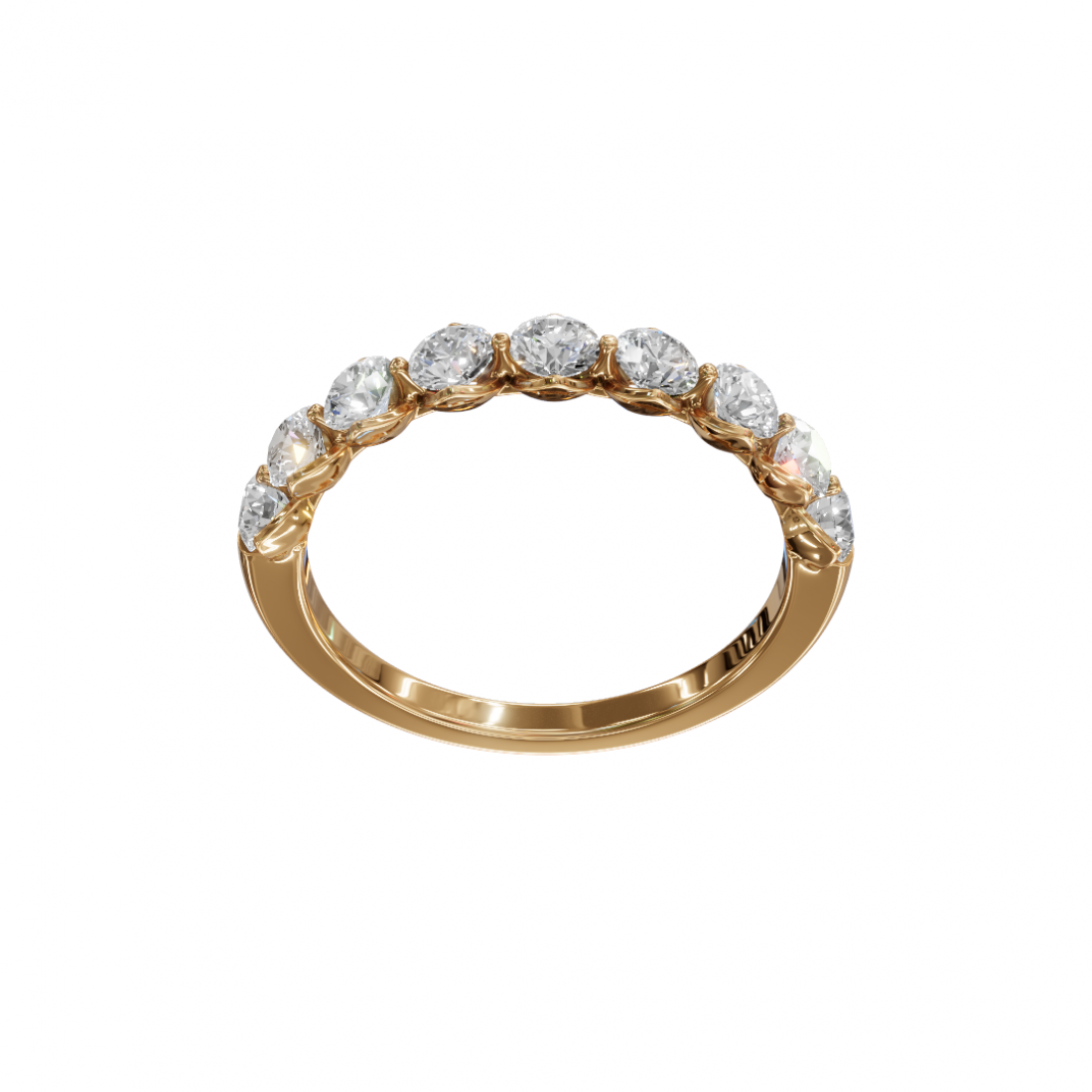 Round Diamond Half Eternity Band Round Diamond Half Eternity Band