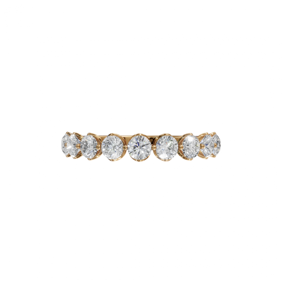 Round Diamond Half Eternity Band Round Diamond Half Eternity Band