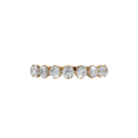 Round Diamond Half Eternity Band