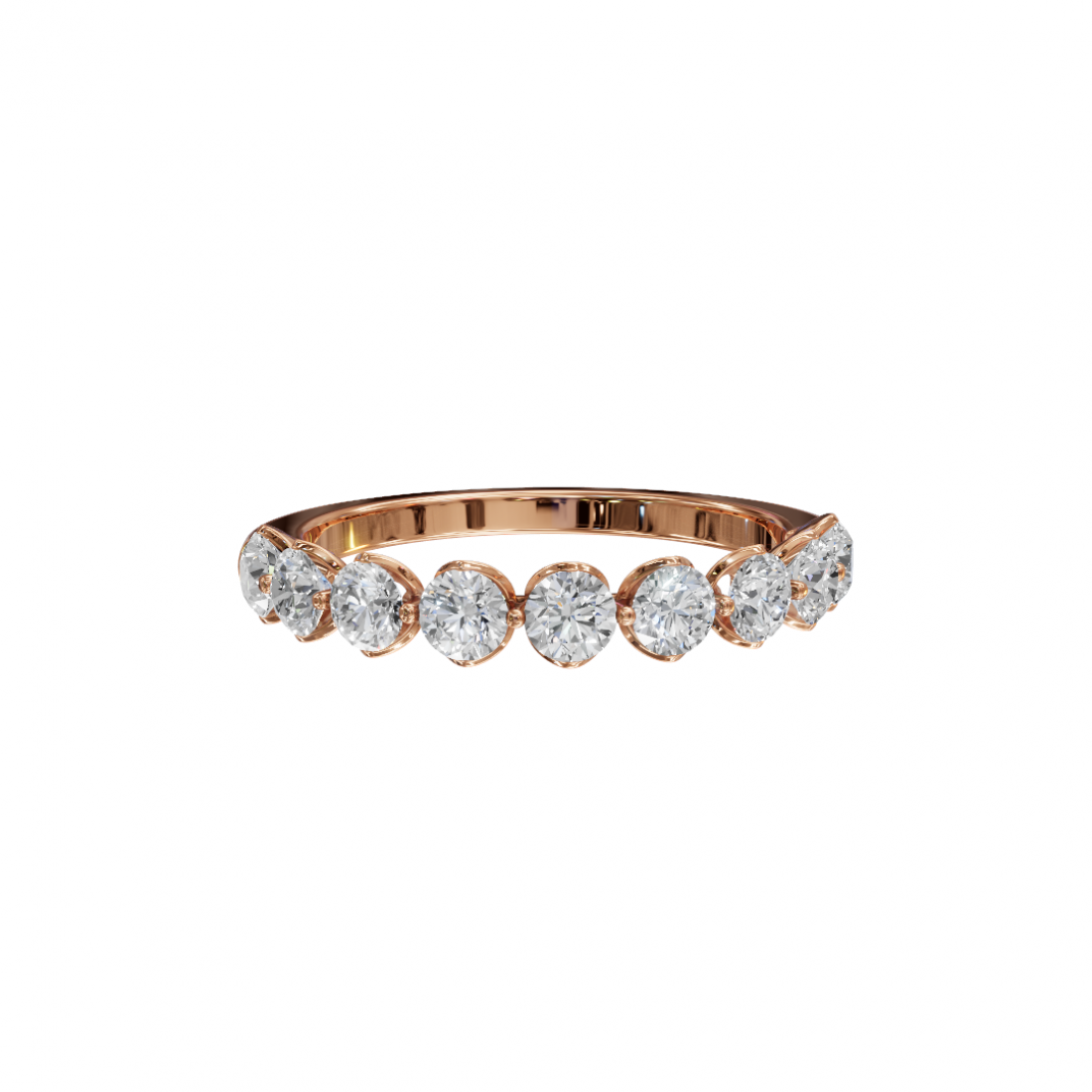 Round Diamond Half Eternity Band Round Diamond Half Eternity Band
