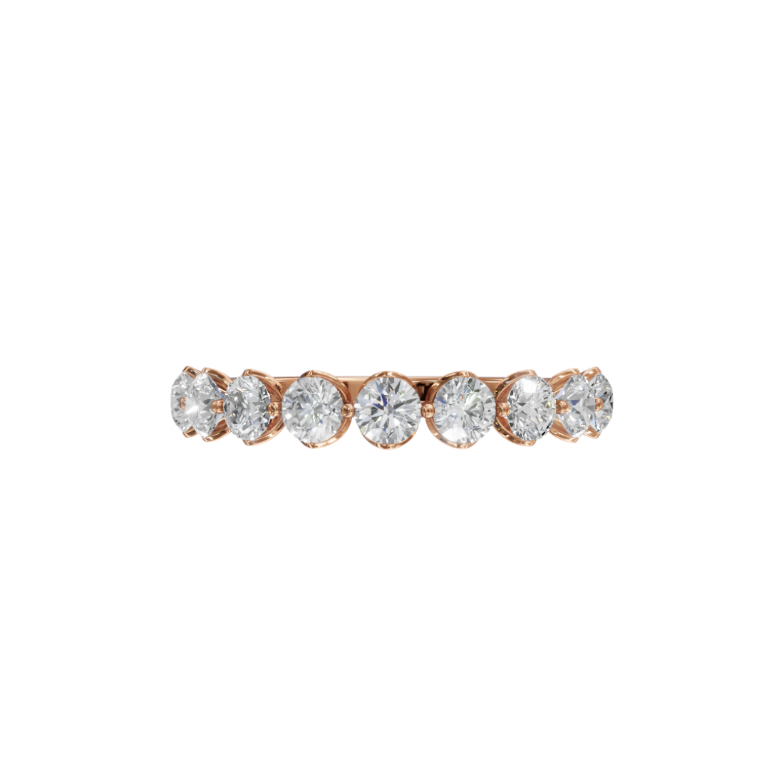Round Diamond Half Eternity Band Round Diamond Half Eternity Band