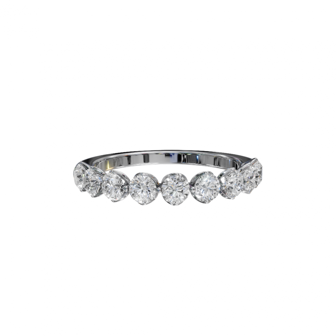 Round Diamond Half Eternity Band Round Diamond Half Eternity Band