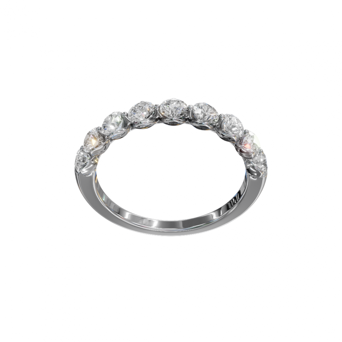 Round Diamond Half Eternity Band Round Diamond Half Eternity Band