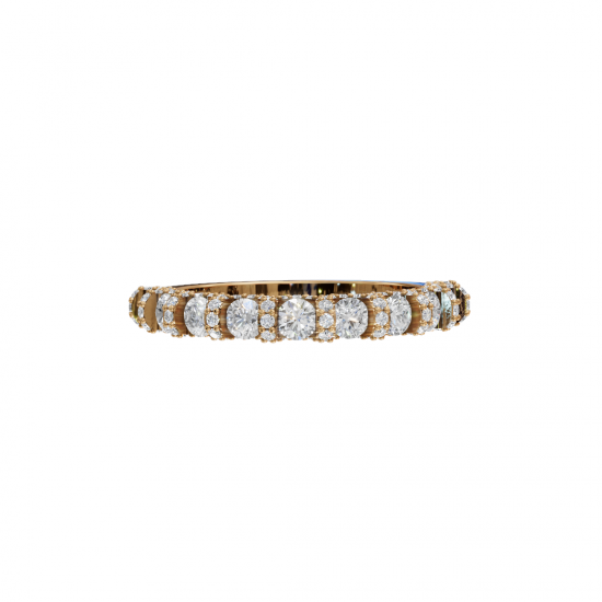 Round Diamond Halo Eternity Band 