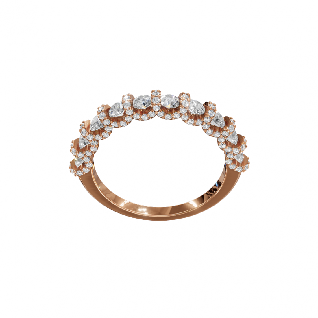 Round Diamond Halo Eternity Band Round Diamond Halo Eternity Band