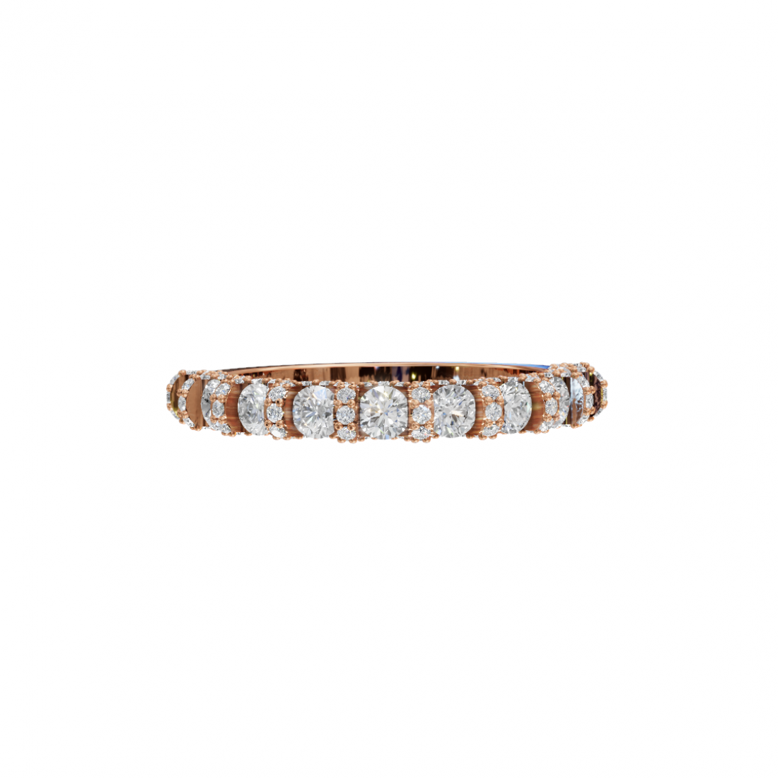Round Diamond Halo Eternity Band Round Diamond Halo Eternity Band