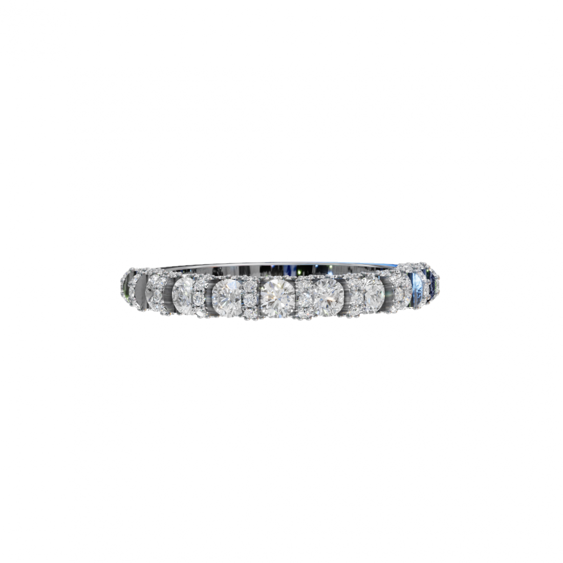 Round Diamond Halo Eternity Band Round Diamond Halo Eternity Band