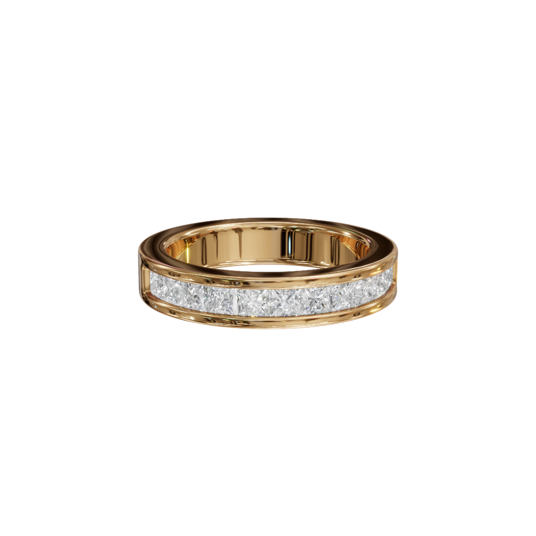Princess-Cut Diamond Channel Eternity Band Princess-Cut Diamond Channel Eternity Band