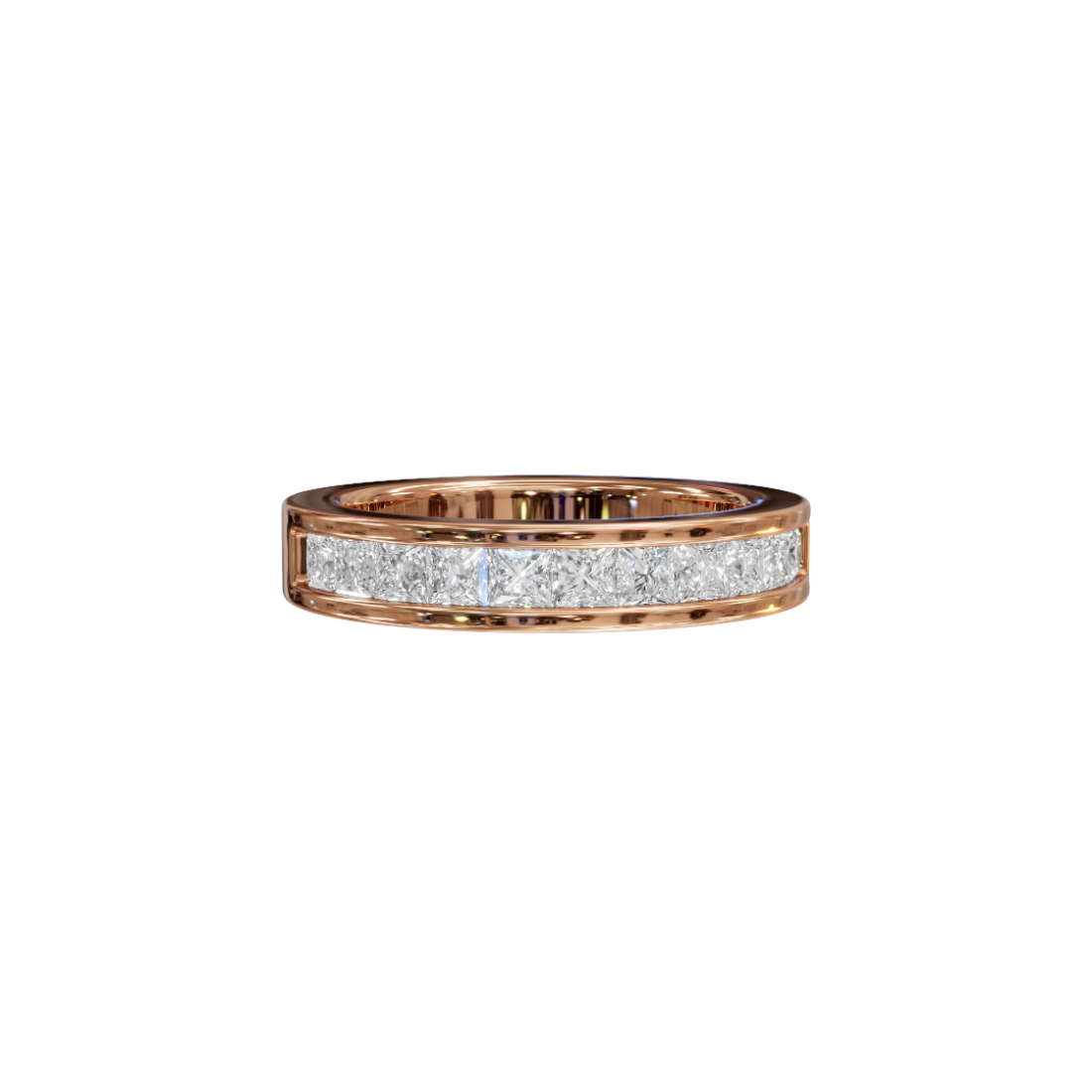 Princess-Cut Diamond Channel Eternity Band Princess-Cut Diamond Channel Eternity Band