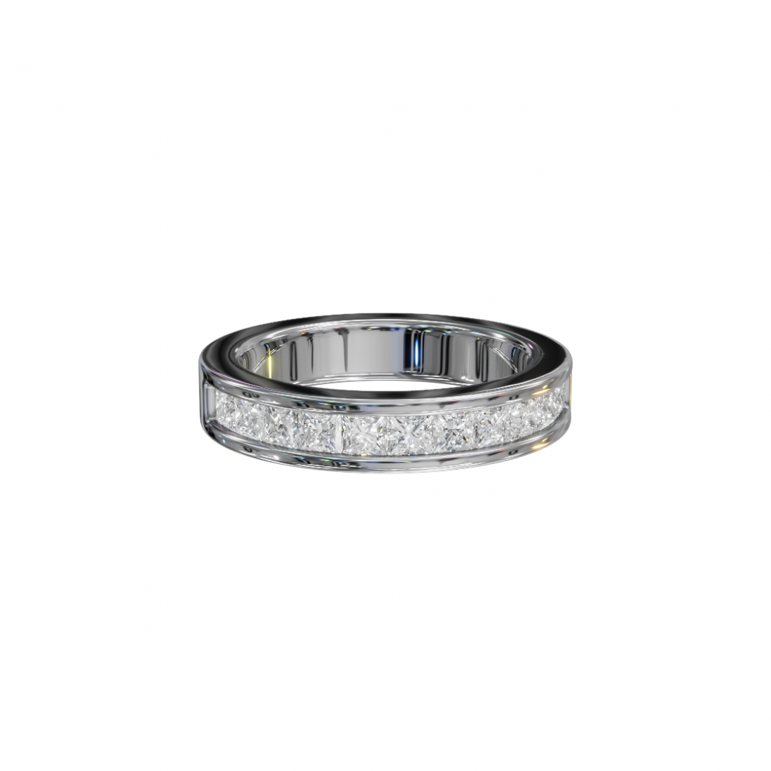 Princess-Cut Diamond Channel Eternity Band Princess-Cut Diamond Channel Eternity Band