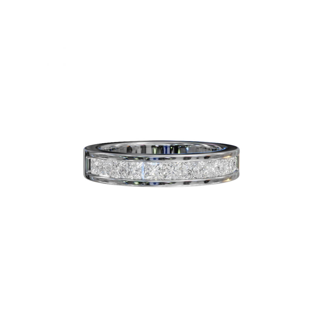 Princess-Cut Diamond Channel Eternity Band Princess-Cut Diamond Channel Eternity Band