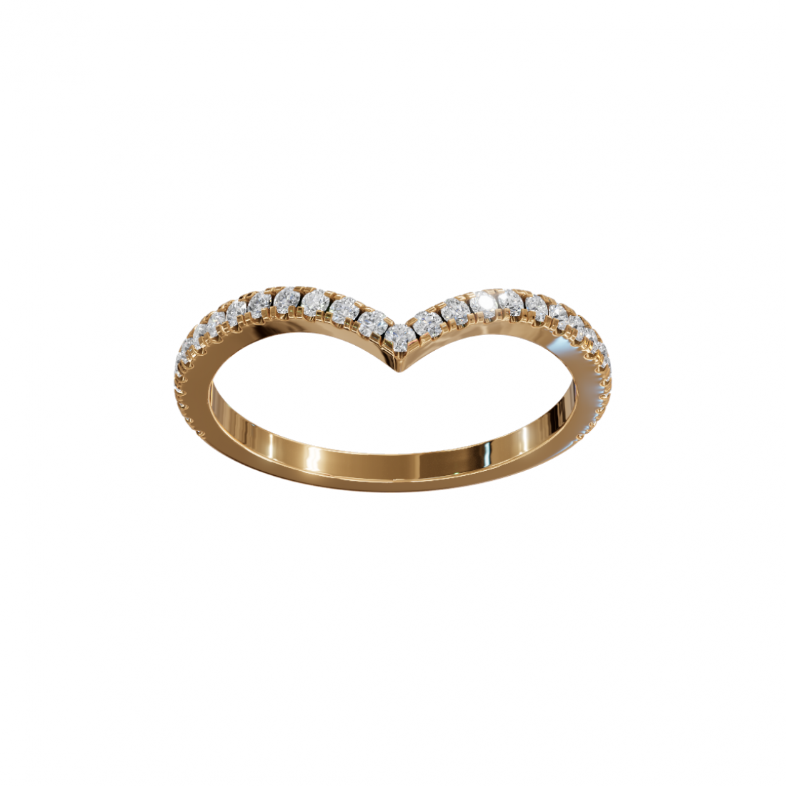 V Shape Round Cut Diamond Ring V Shape Round Cut Diamond Ring