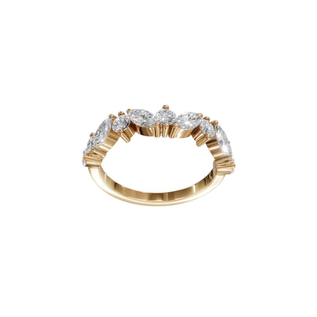 Marquise & Round Cut Diamond Band Marquise & Round Cut Diamond Band