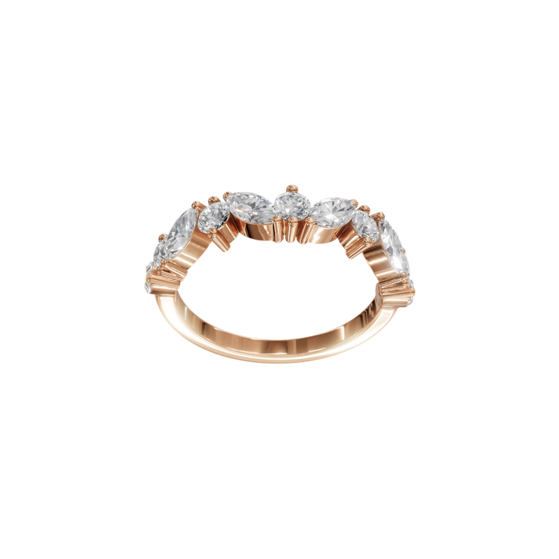 Marquise & Round Cut Diamond Band Marquise & Round Cut Diamond Band