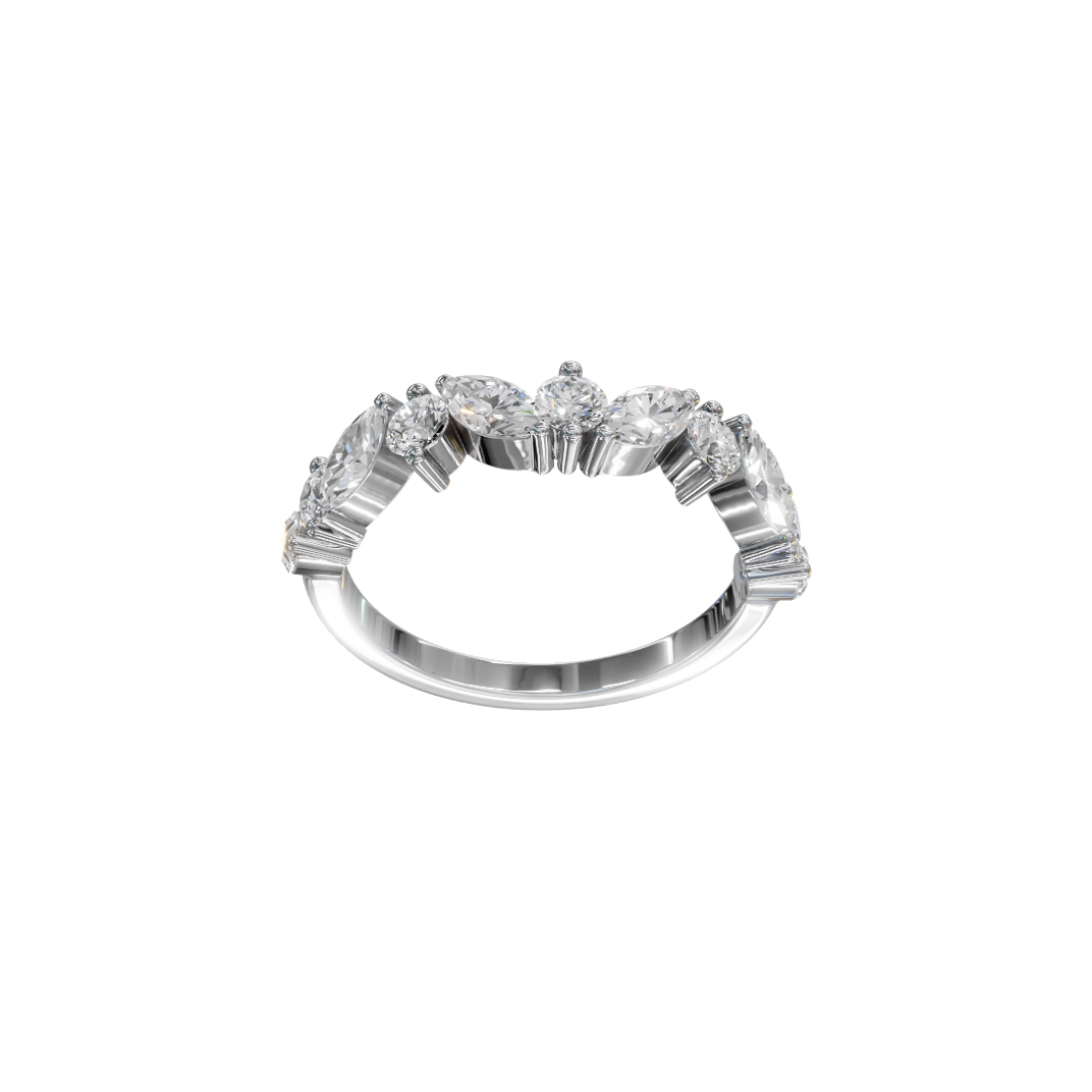 Marquise & Round Cut Diamond Band Marquise & Round Cut Diamond Band