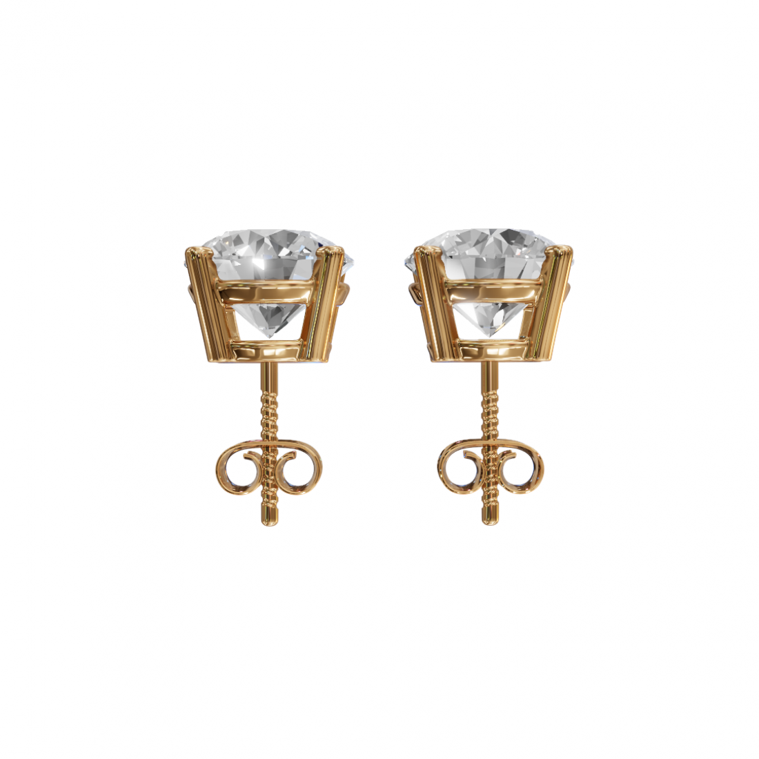 Round Diamond Solitaire Studs Round Diamond Solitaire Studs
