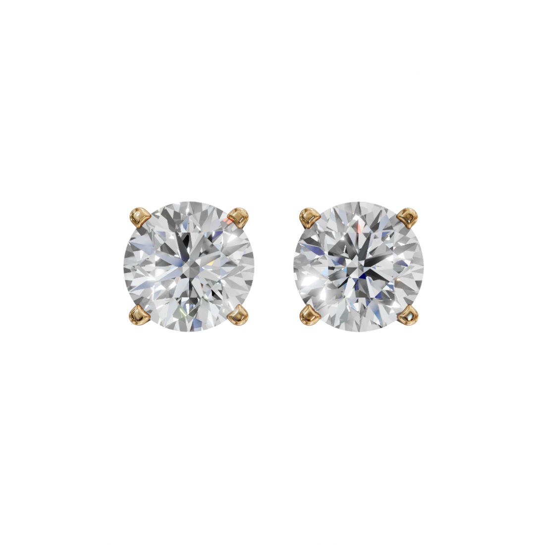 Round Diamond Solitaire Studs Round Diamond Solitaire Studs