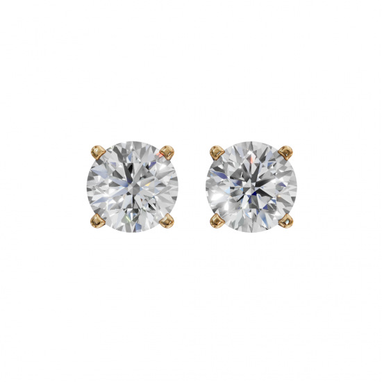 Round Diamond Solitaire Studs