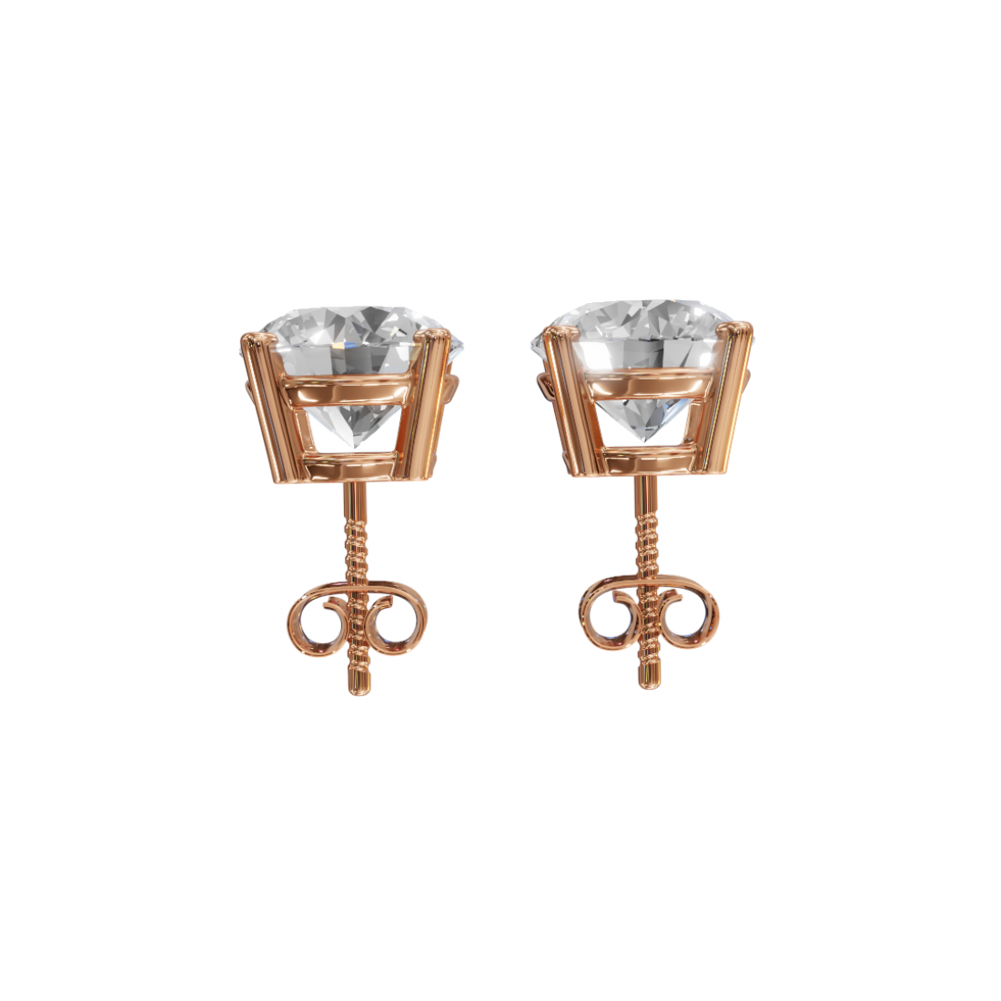 Round Diamond Solitaire Studs Round Diamond Solitaire Studs