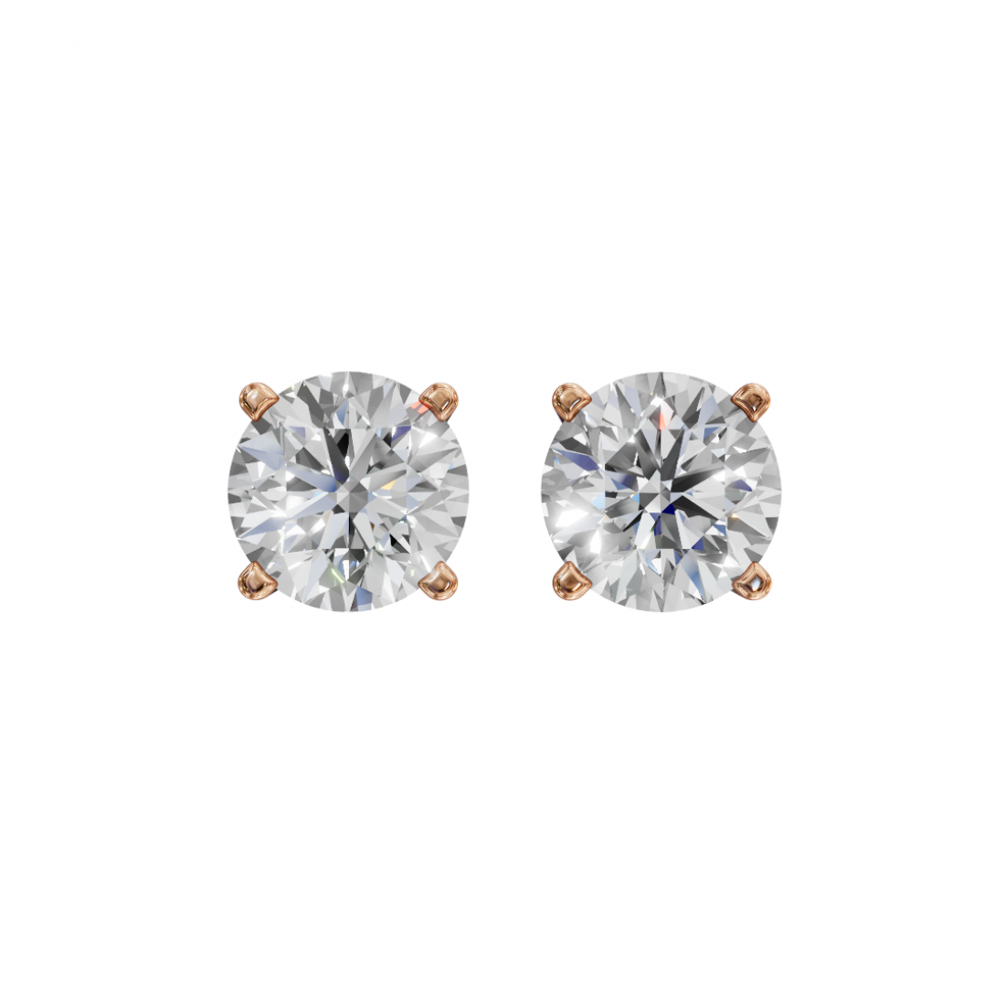 Round Diamond Solitaire Studs Round Diamond Solitaire Studs