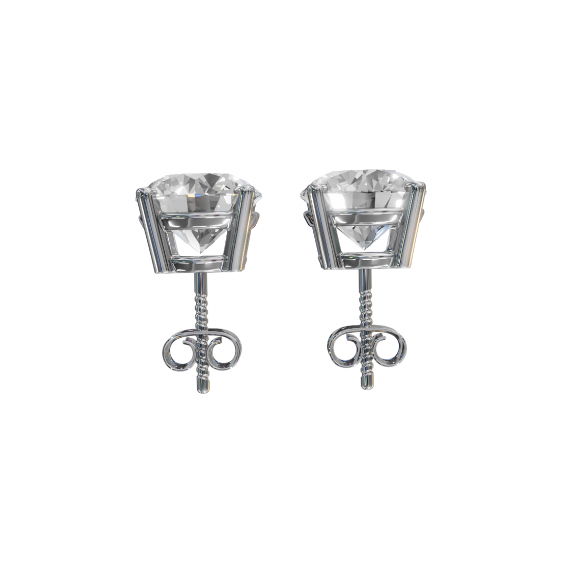 Round Diamond Solitaire Studs Round Diamond Solitaire Studs