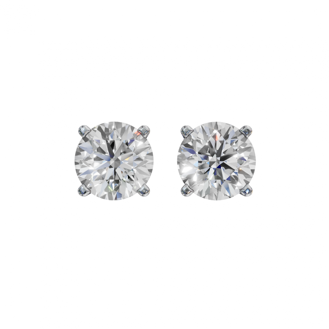 Round Diamond Solitaire Studs Round Diamond Solitaire Studs